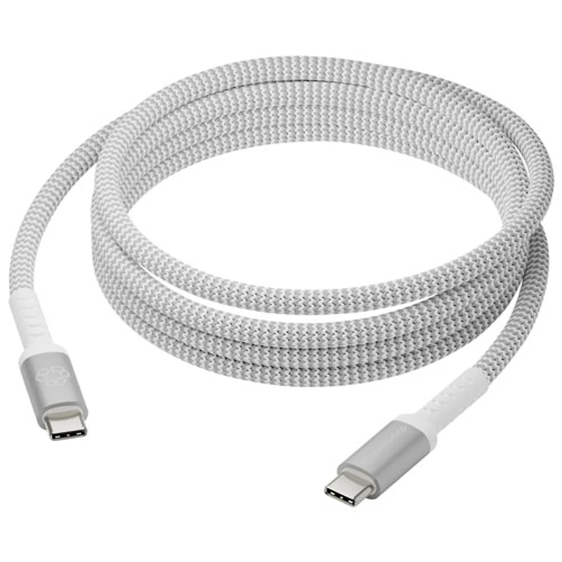 dbramante1928 2.5m (8ft) USB-C to USB-C Braided Cable (DB-CB25CCGRU511) - White