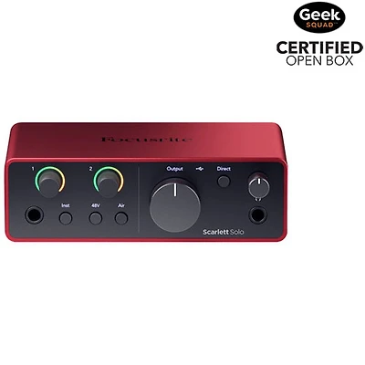 Open Box - Focusrite Scarlett-Solo 4thGen USB Audio Interface (SCARLETT-SOLO-4THGEN)