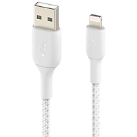 Belkin BoostCharge Braided 2m (6.6 ft.) USB-A to Lightning Cable (CAA002bt2MWH)