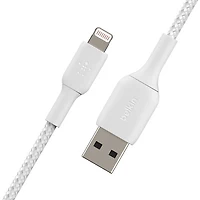 Belkin BoostCharge Braided 2m (6.6 ft.) USB-A to Lightning Cable (CAA002bt2MWH)