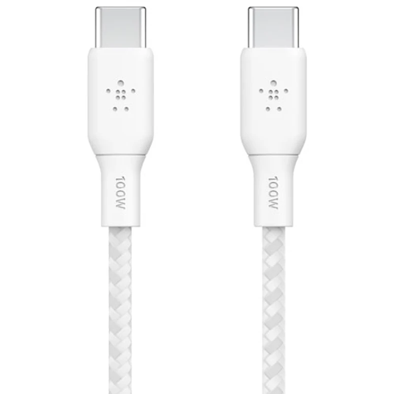 Belkin BoostCharge Braided 2m (6.6 ft.) USB-C to USB-C 100W Cable (CAB014bt2MWH)