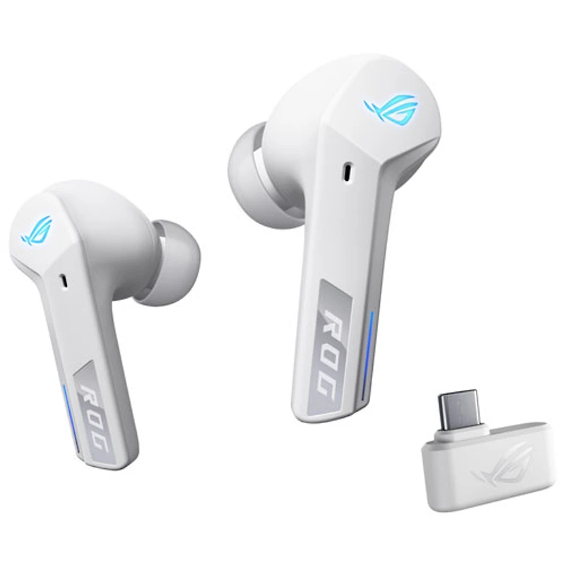Écouteurs boutons 100 % sans fil à suppression du bruit ROG Cetra SpeedNova d'ASUS - Blanc