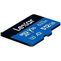 Carte mémoire microSDXC 633x 100 Mo/s de 512 Go High-Performance de Lexar
