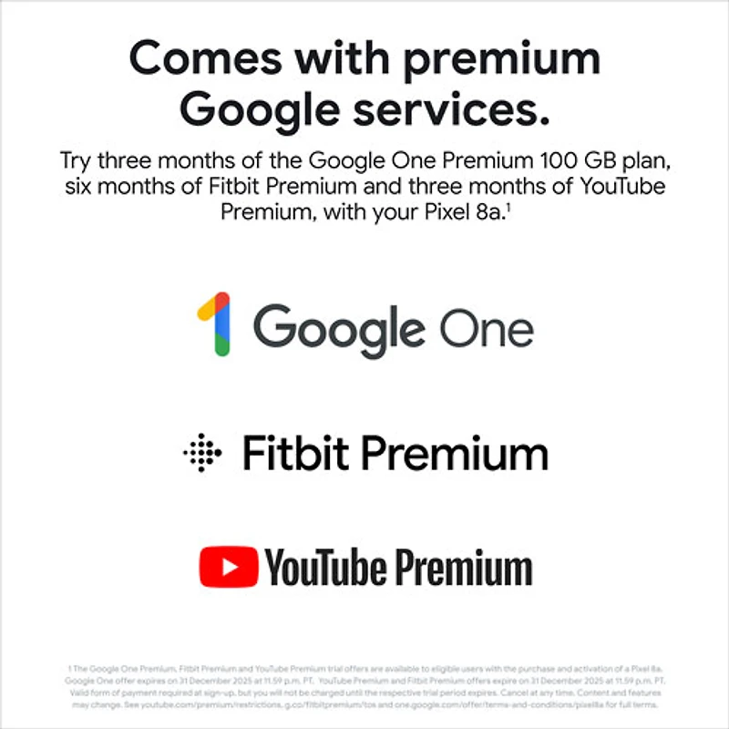 TELUS Google Pixel 8a 128GB - Obsidian - Monthly Financing