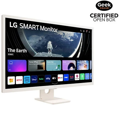 Open Box - LG Smart Monitor 32" FHD 60Hz IPS Monitor (32SR50F) - White