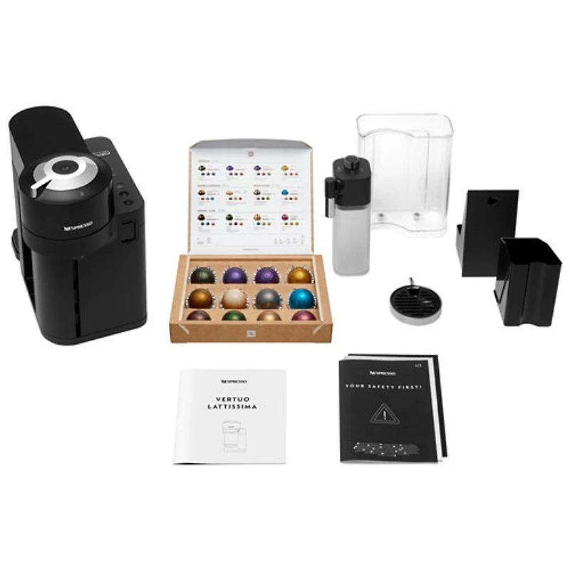 Nespresso Vertuo Lattissima Pod Espresso Machine - Black