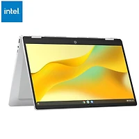 HP 14" x360 Chromebook Laptop w/3 month of Google AI Pro - Glacier Silver (Intel N-series N100/128 GB/4GB RAM/ChromeOS)