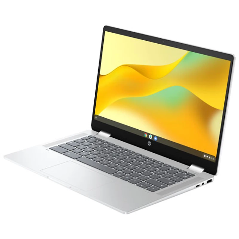 HP 14" x360 Chromebook Laptop w/3 month of Google AI Pro - Glacier Silver (Intel N-series N100/128 GB/4GB RAM/ChromeOS)