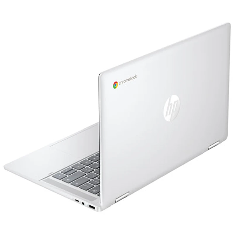 Chromebook de 14 po x360 de HP avec 3 mois de forfait Google AI Pro - Argent glacier (N100 série N d'Intel/128 Go/RAM 4 Go/ChromeOS)