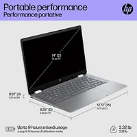 Chromebook Plus x360 14 po de HP avec Gemini Advanced pendant 1 an (Core i3-N305 d'Intel/128 Go/RAM 8 Go/ChromeOS)