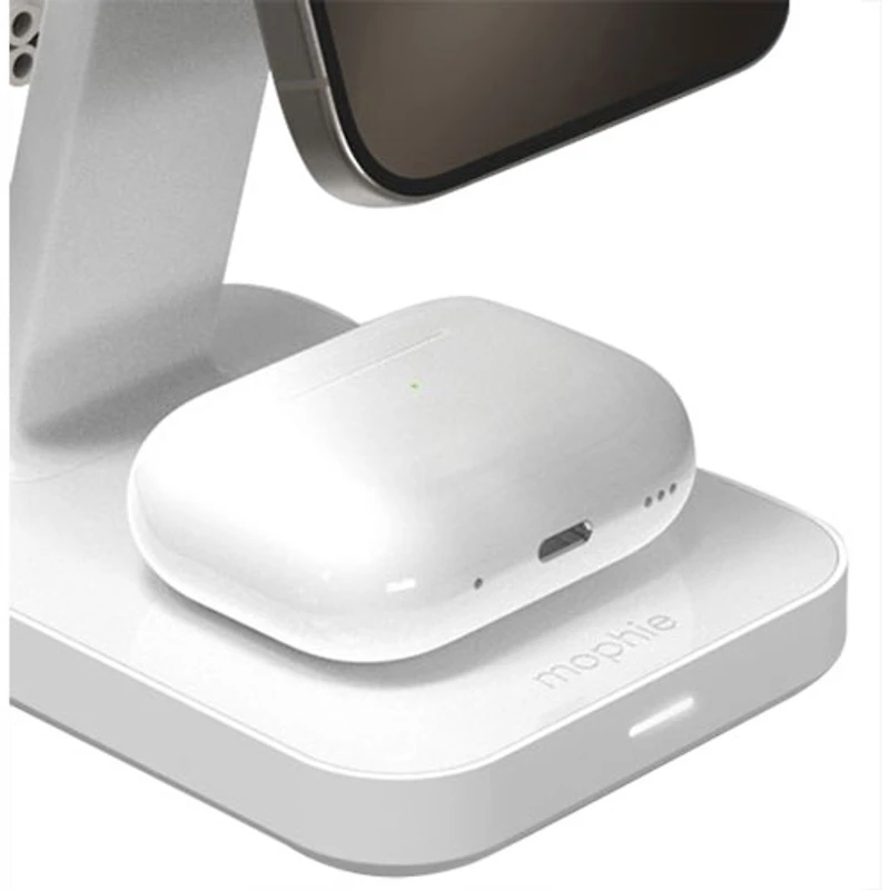 Mophie Snap+ Qi2 15W 3-in-1 Wireless Charging Stand - White