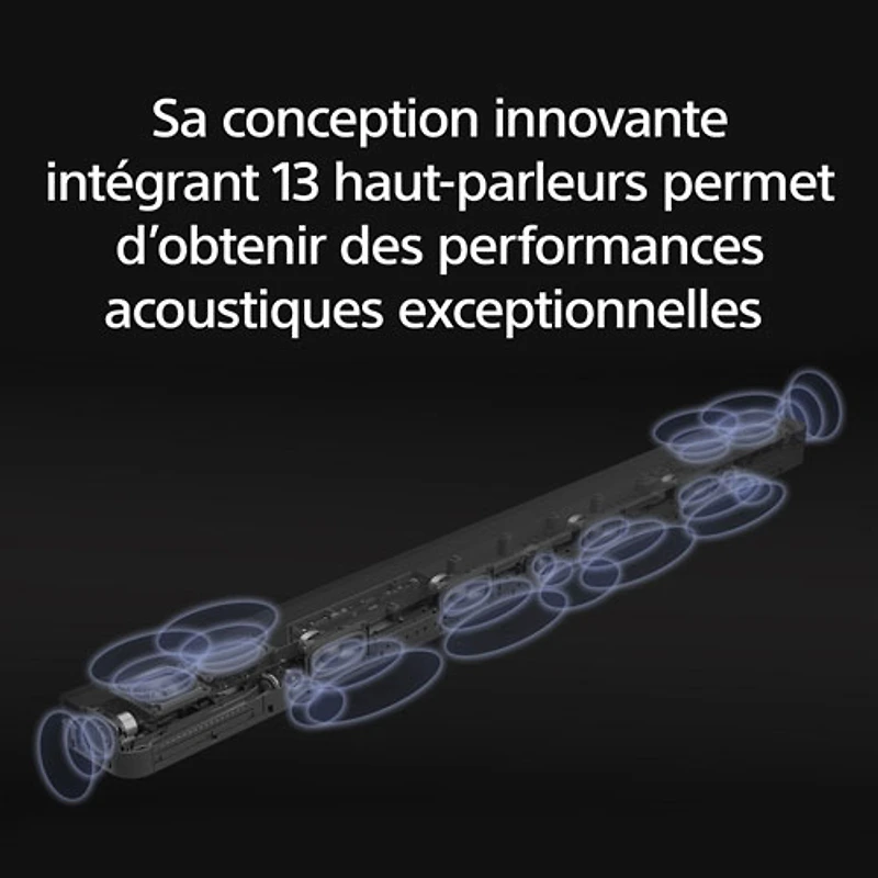 Barre de son BRAVIA Theatre Bar 9 de Sony avec 13 haut-parleurs et Dolby Atmos/DTS:X