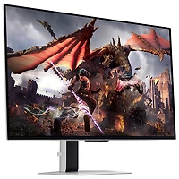 Moniteur DELO UHD 4K gàg 0,03 ms 240 Hz FreeSync/G-Sync 32 po de Samsung (LS32DG802SNXZA) - Blanc