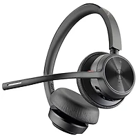 HP PolyVoyager 4320 On-Ear Noise Cancelling True Wireless Headset - Black