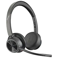 HP PolyVoyager 4320 On-Ear Noise Cancelling True Wireless Headset - Black