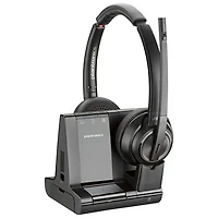 HP Poly Savi 8220 On-Ear Noise Cancelling Bluetooth Headset - Black