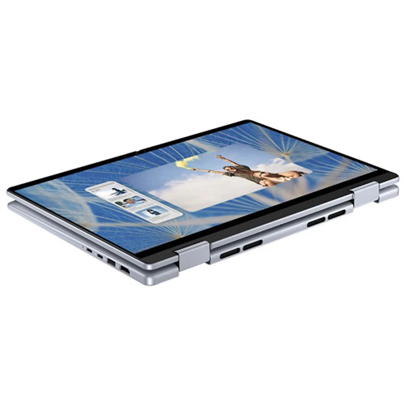 Portable 2-en-1 à écran tactile 14 po Inspiron de Dell - Bleu glacier (Core 5 120U d'Intel/RAM 16 Go/SSD 1 To/Windows 11)