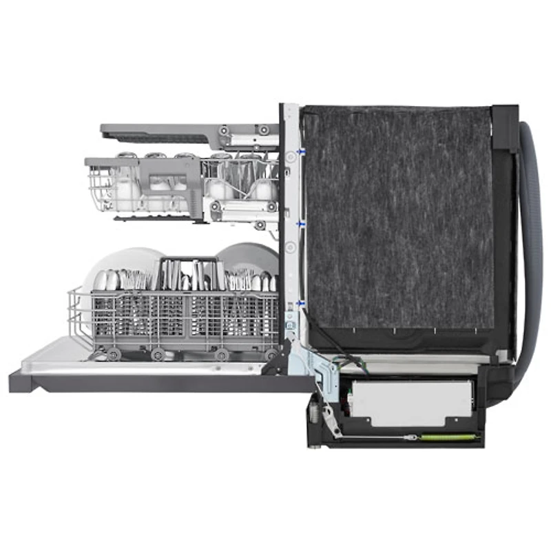 Lave-vaisselle encastrable 24 po 46 dB avec troisième panier de LG (LDPH5554D) - Inox noir