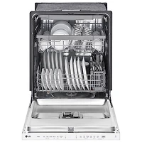 Lave-vaisselle encastrable 24 po 48 dB avec troisième panier de LG (LDPN4542W) - Blanc