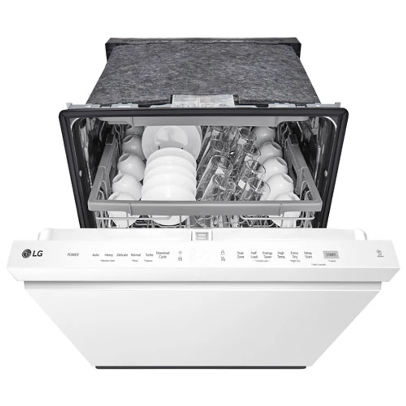 Lave-vaisselle encastrable 24 po 48 dB avec troisième panier de LG (LDPN4542W) - Blanc