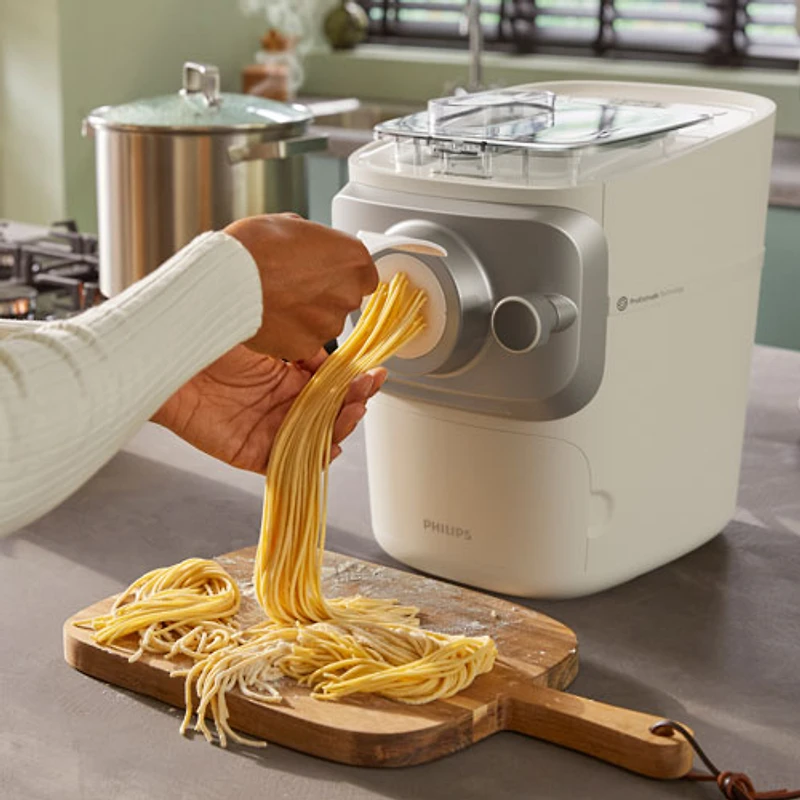 Machine à nouilles et à pâtes artisanales intelligente de Philips - Blanc
