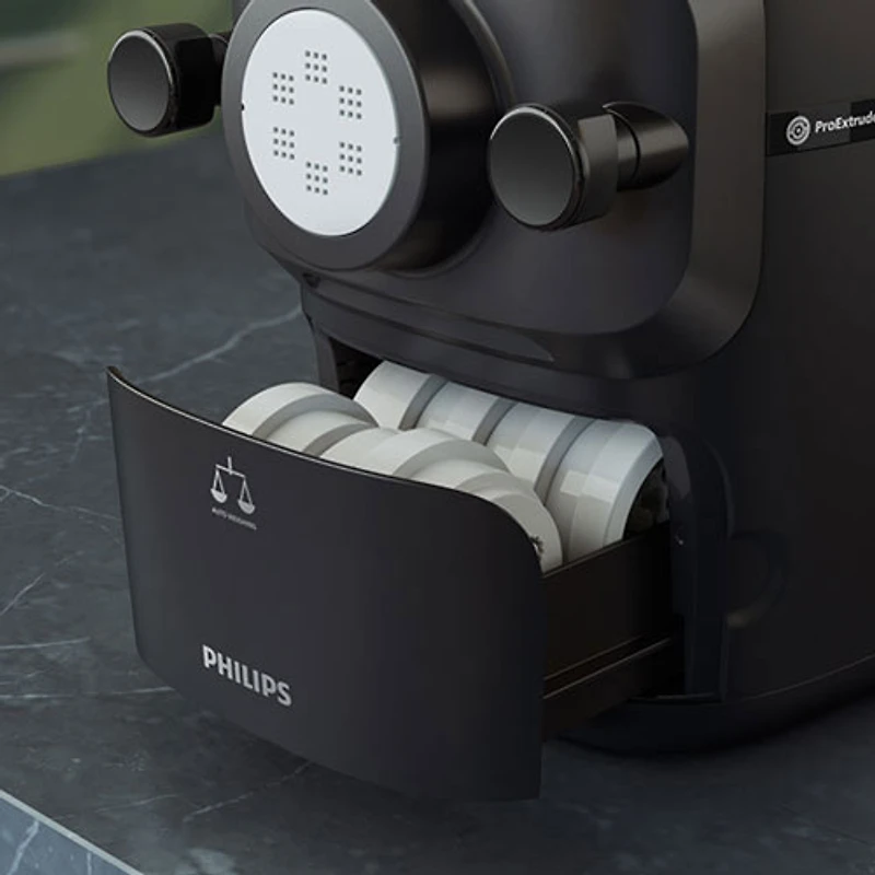 Machine à nouilles et à pâtes artisanales intelligente de Philips - Noir