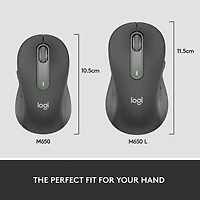 Souris sans fil professionnelle 4000 ppp Signature M650 for Business de Logitech pour mains de petite à moyenne taille - Graphite