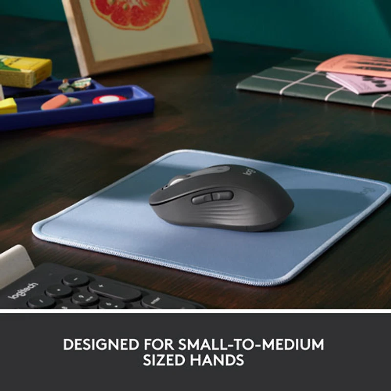 Souris sans fil professionnelle 4000 ppp Signature M650 for Business de Logitech pour mains de petite à moyenne taille - Graphite