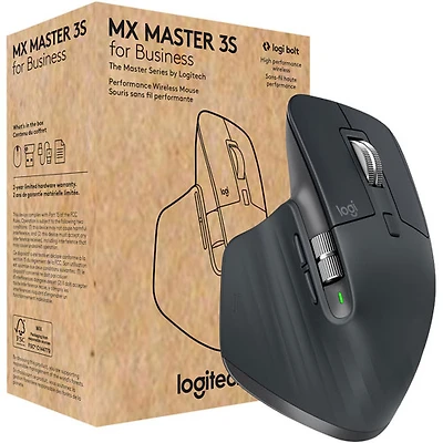 Souris sans fil Bluetooth MX Master 3S pour entreprise de Logitech - Graphite