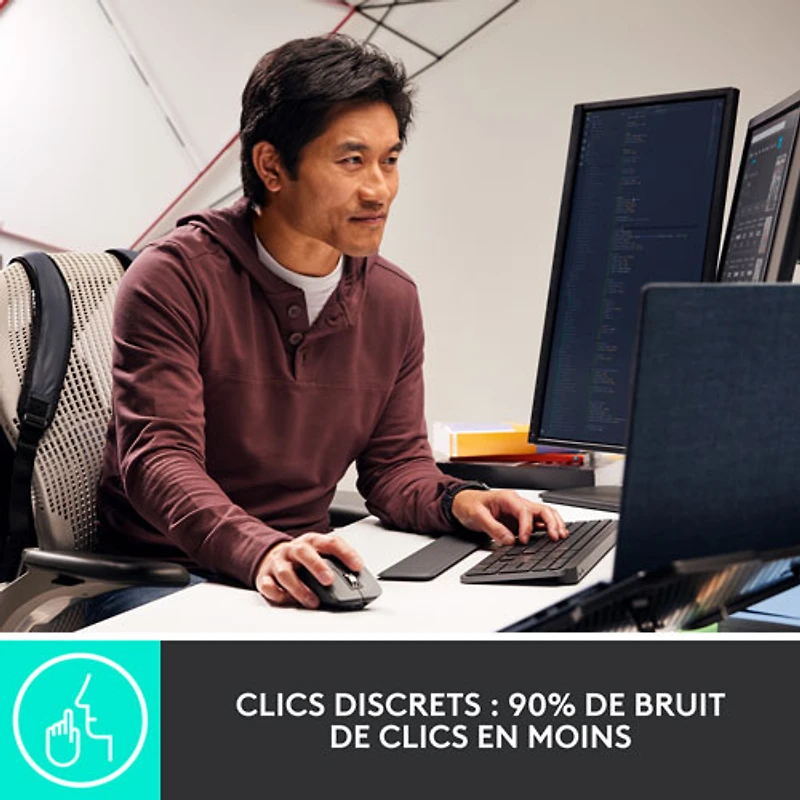 Souris sans fil Bluetooth MX Master 3S pour entreprise de Logitech - Graphite
