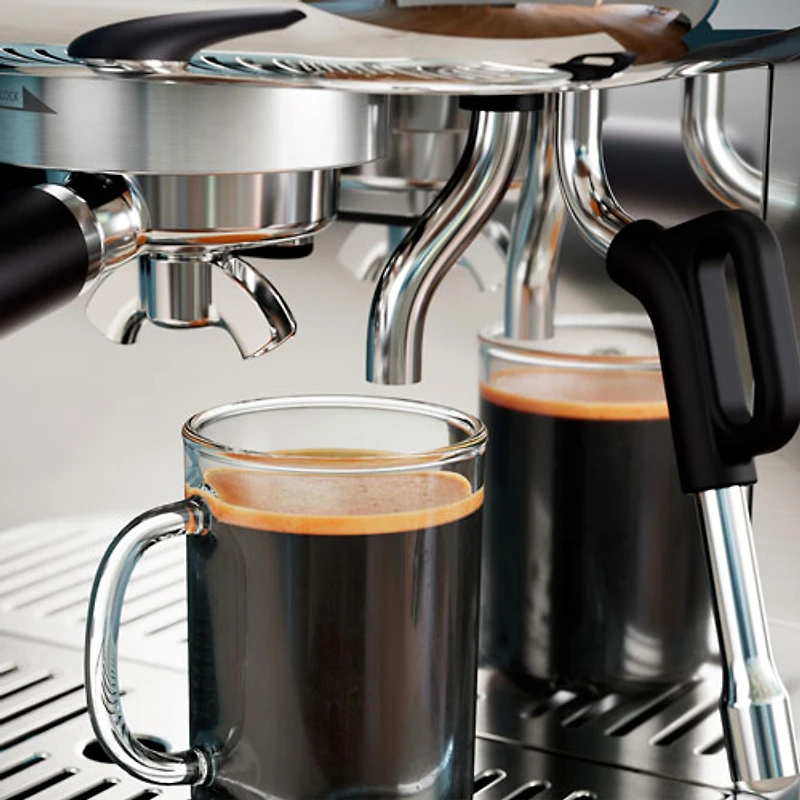 Machine à espresso semi-automatique Barista Brew de Philips avec contenant à grains double - Argenté/Acier inoxydable