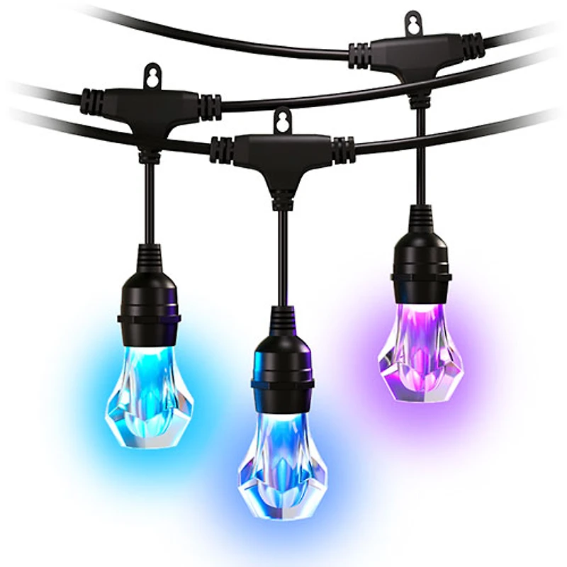 Guirlande de lumières intelligentes multicolores d'extérieur 15 m (49 pi) Matter de Nanoleaf - 20 lumières - Partenaire de détail exclusif