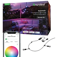 Guirlande de lumières intelligentes multicolores d'extérieur 15 m (49 pi) Matter de Nanoleaf - 20 lumières - Partenaire de détail exclusif
