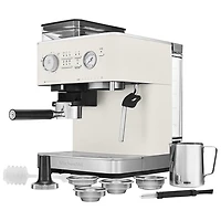 Machine à espresso semi-automatique de KitchenAid avec moulin à café - Blanc porcelaine