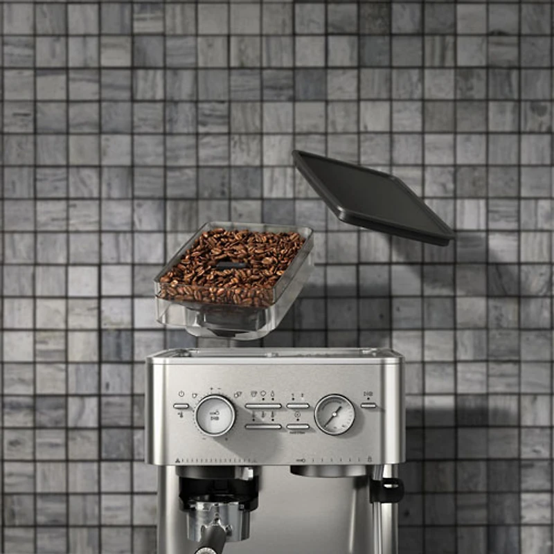 Machine à espresso semi-automatique de KitchenAid avec moulin à café - Acier inoxydable