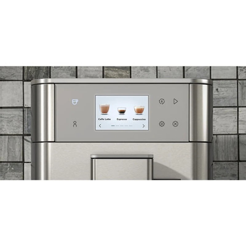 Machine à espresso automatique KES8557 de KitchenAid avec moulin à café et mousseur à lait automatique - Acier inoxydable