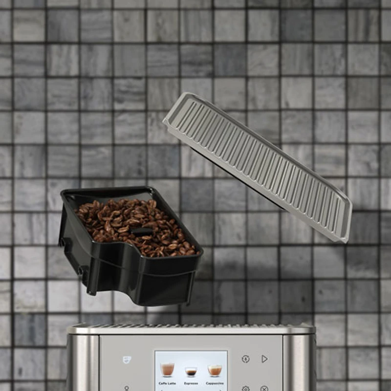 Machine à espresso automatique KES8557 de KitchenAid avec moulin à café et mousseur à lait automatique - Acier inoxydable