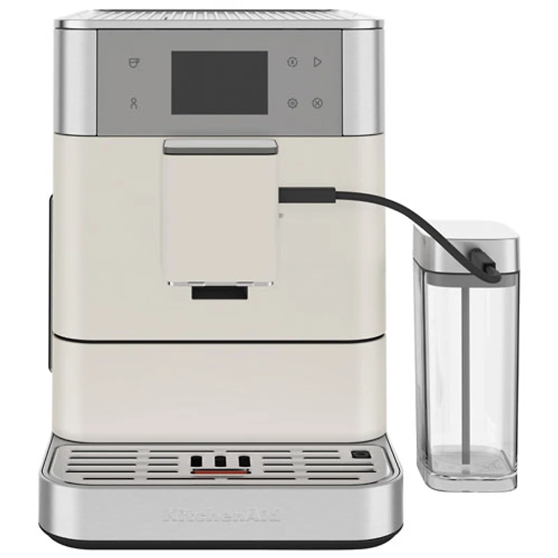 KitchenAid KES8557 Automatic Espresso Machine with Coffee Grinder & Automatic Milk Frothing - Porcelain White