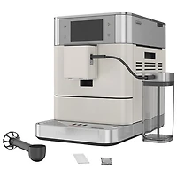Machine à espresso automatique KES8558 de KitchenAid avec moulin à café et mousseur à lait automatique - Blanc porcelaine