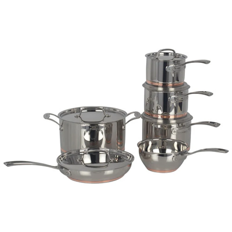 Batterie de cuisine de 11 pièces en acier inoxydable de Cuisinart - Argenté