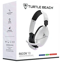 Casque de jeu Recon 70 de Turtle Beach pour PS5/PS4/Xbox Series X|S/Xbox One/PC - Blanc