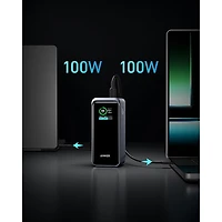 Anker Prime 20000 mAh 200W USB-A/USB-C Power Bank with Smart Display - Black