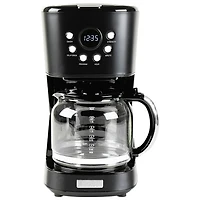 Cafetière à filtre programmable de Haden - 12 tasses - Noir/Chromé