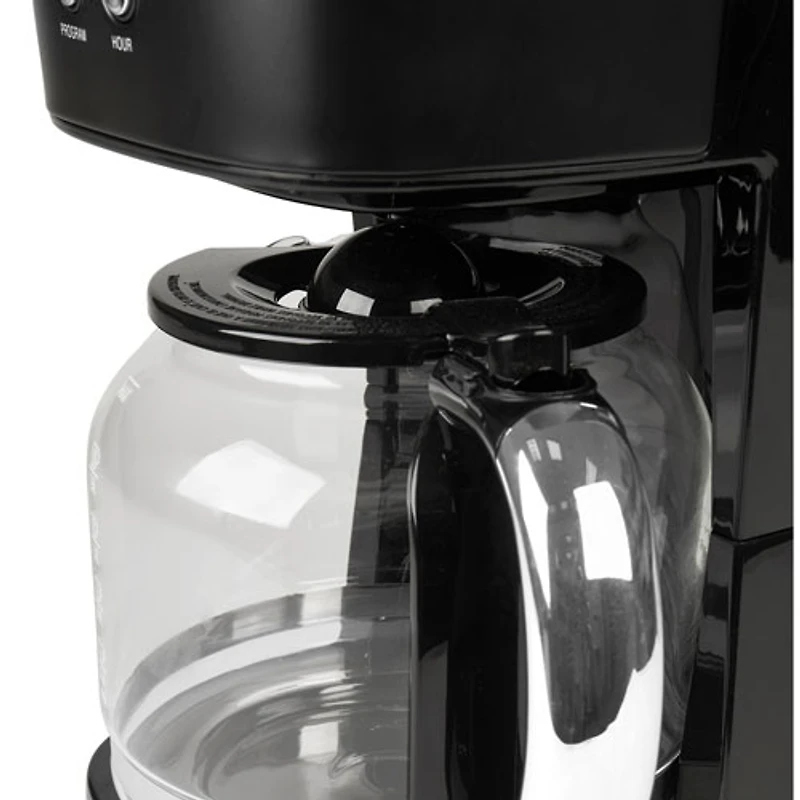 Cafetière à filtre programmable de Haden - 12 tasses - Noir/Chromé
