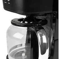 Cafetière à filtre programmable de Haden - 12 tasses - Noir/Chromé