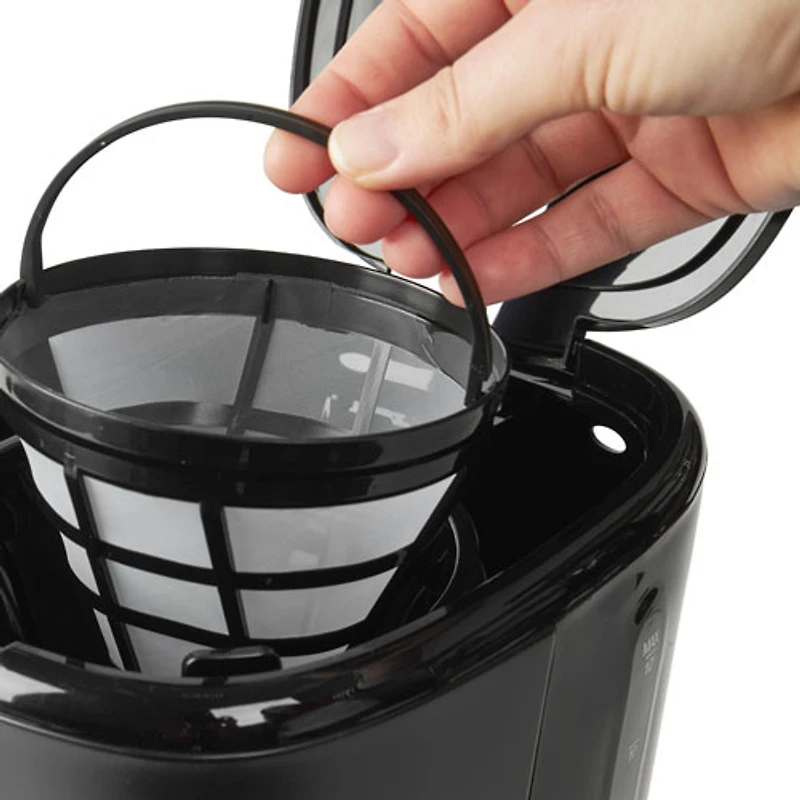 Cafetière à filtre programmable de Haden - 12 tasses - Noir/Chromé