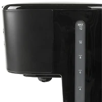 Cafetière à filtre programmable de Haden - 12 tasses - Noir/Chromé