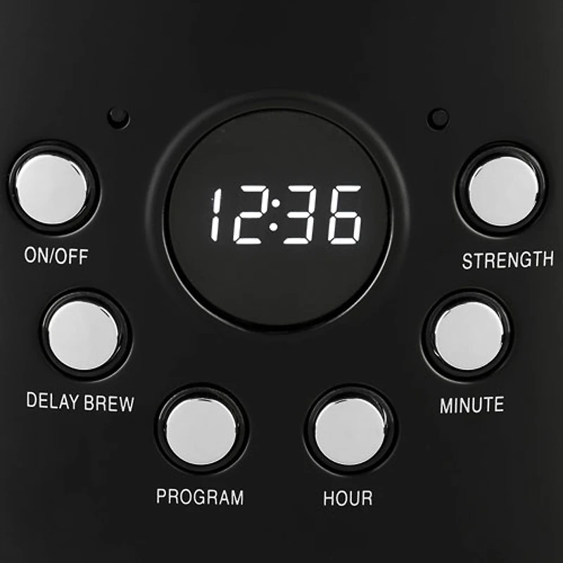 Cafetière à filtre programmable de Haden - 12 tasses - Noir/Chromé