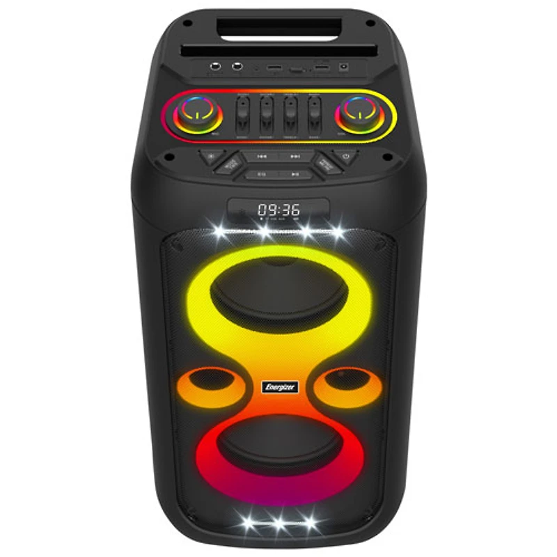 Energizer BTS566 Portable Bluetooth Speaker with Wireless Mic - Black