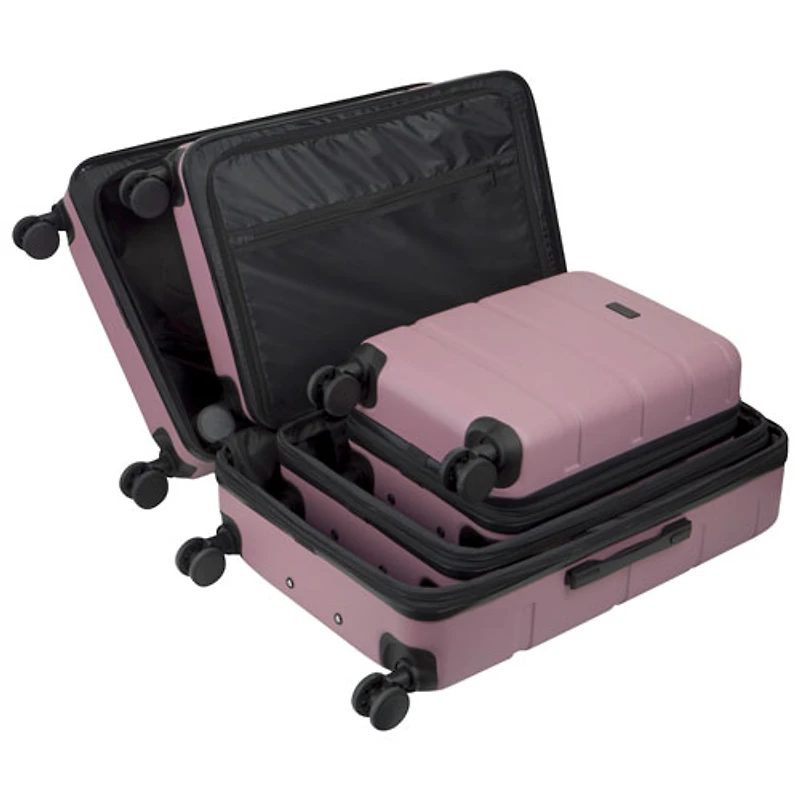 Ensemble de 3 valises rigides Barcelona de Bugatti - Rose